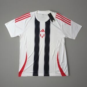 NWT Adidas Messi Aeroready White/Red Training Jersey Men's Size JY9620